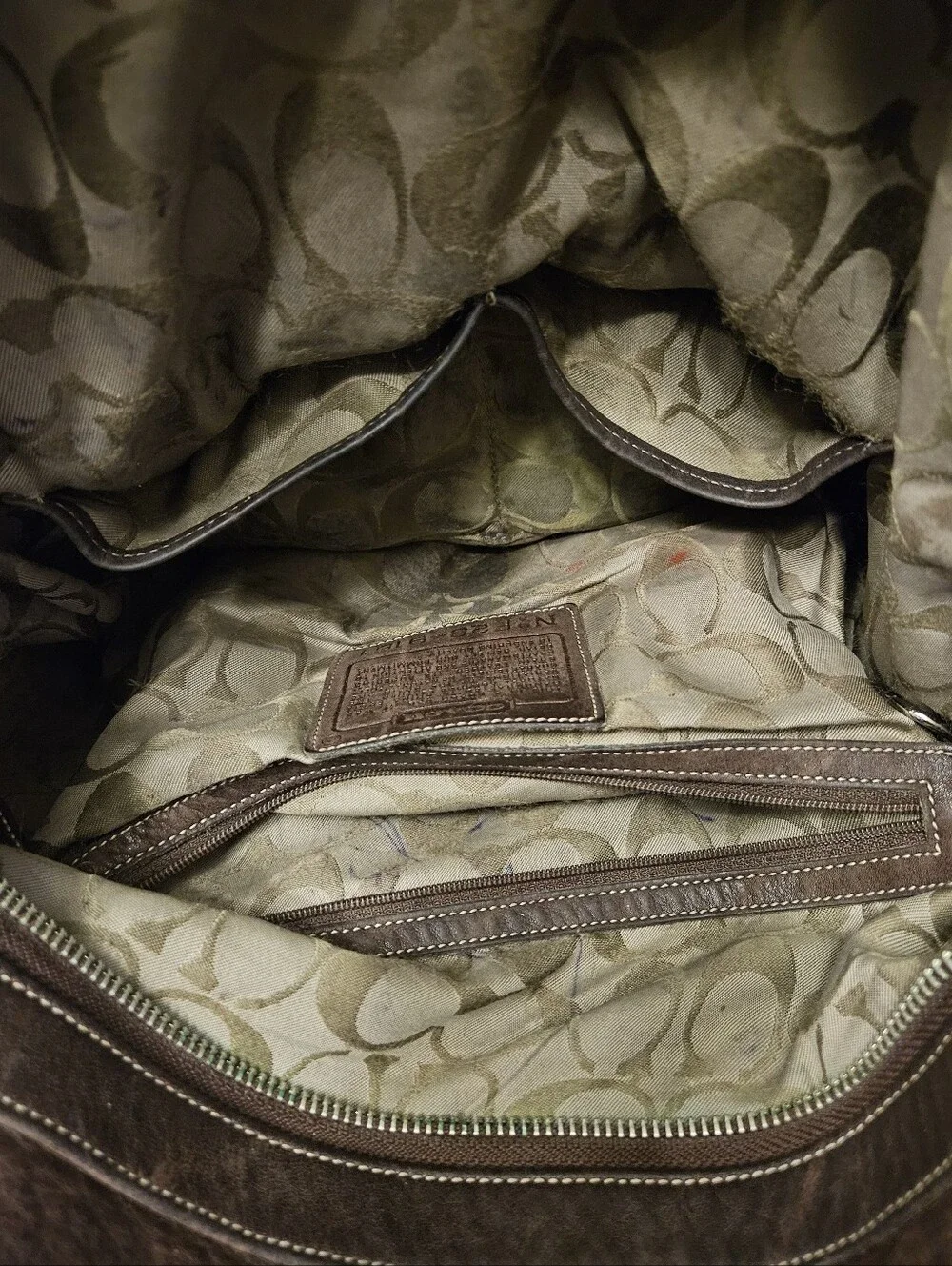 Early Y2K Vintage Coach Brown Leather Slouchy Hobo Shoulder Bag
